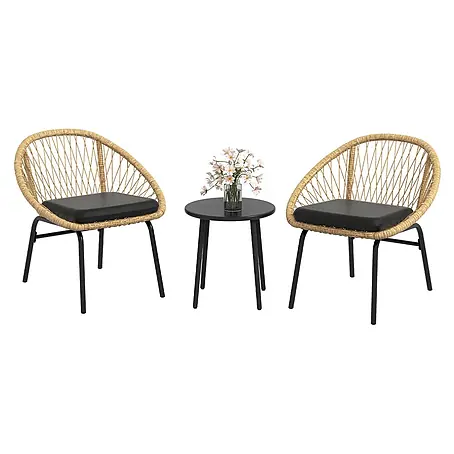 Outsunny  Loungemöbel-Set mit Tisch