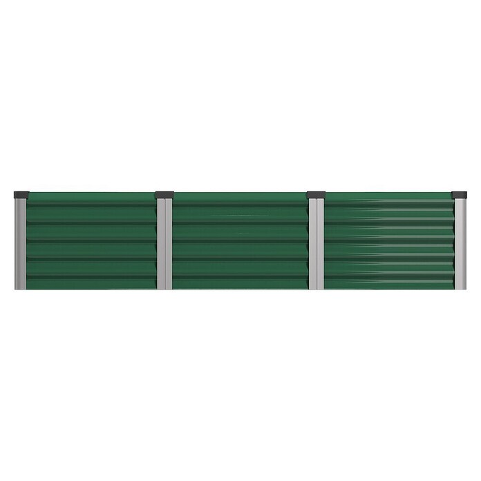 Vitavia Hochbeet Meta In & Out 401 (185 x 65 x 40 cm, Zincalume®, Seegras/Alu) | BAUHAUS