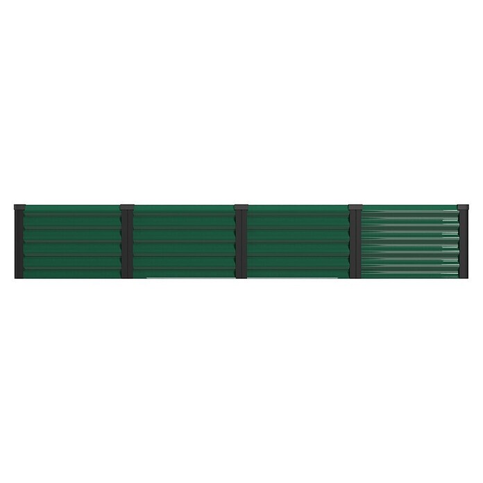 Vitavia Hochbeet Meta In & Out 401 (245 x 65 x 40 cm, Zincalume®, Seegras/Schwarz) | BAUHAUS