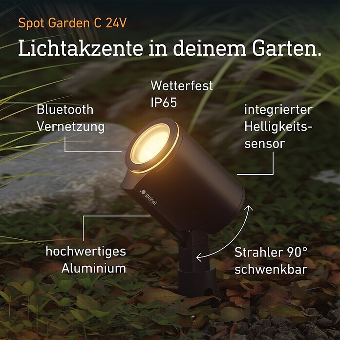 Steinel LED-Gartenspot-Set 24V Garten-Lichtsystems (RGBW, IP65, Höhe: 36,9 cm) | BAUHAUS