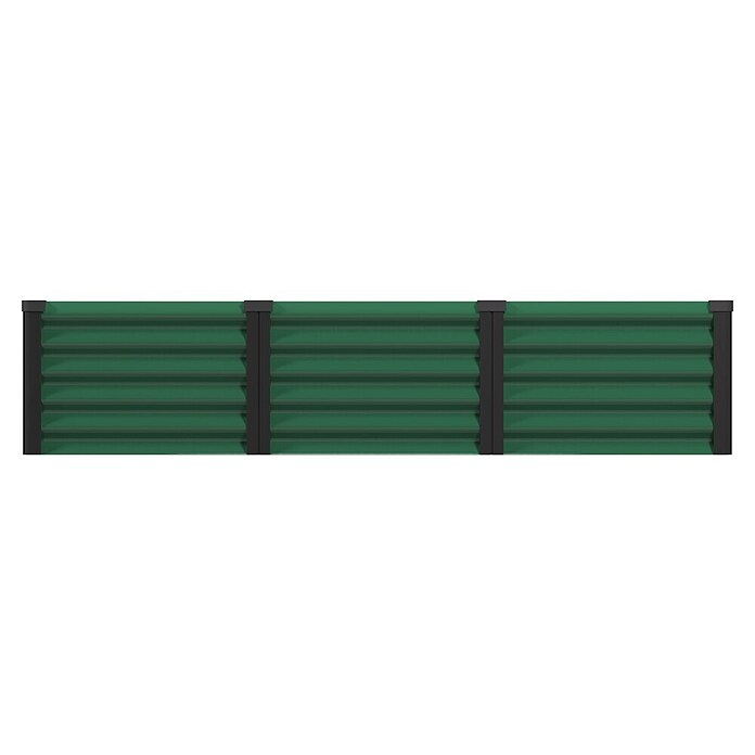 Vitavia Hochbeet Meta In & Out 401 (185 x 185 x 40 cm, Zincalume®, Seegras/Schwarz) | BAUHAUS