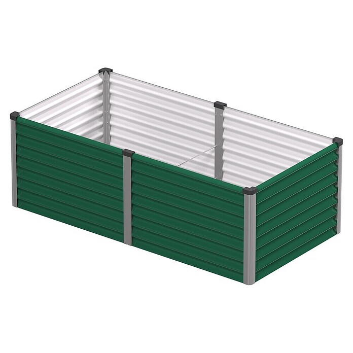 Vitavia Hochbeet Meta 630 (187,7 x 96,2 x 63 cm, Zincalume®, Seegras/Alu) | BAUHAUS
