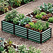 Vitavia Hochbeet Meta In & Out 401 (185 x 65 x 40 cm, Zincalume®, Seegras/Schwarz) | BAUHAUS