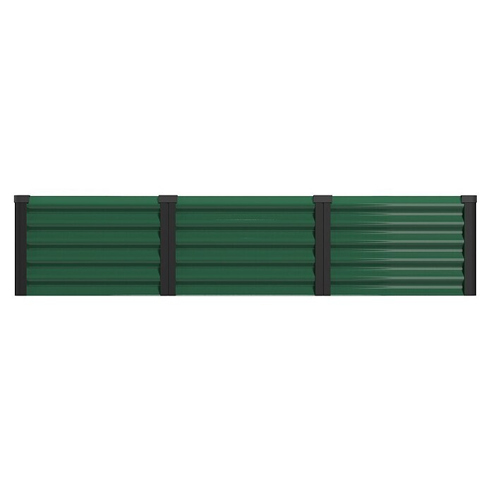 Vitavia Hochbeet Meta In & Out 401 (185 x 65 x 40 cm, Zincalume®, Seegras/Schwarz) | BAUHAUS