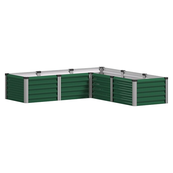 Vitavia Hochbeet Meta In & Out 401 (185 x 185 x 40 cm, Zincalume®, Seegras/Alu) | BAUHAUS