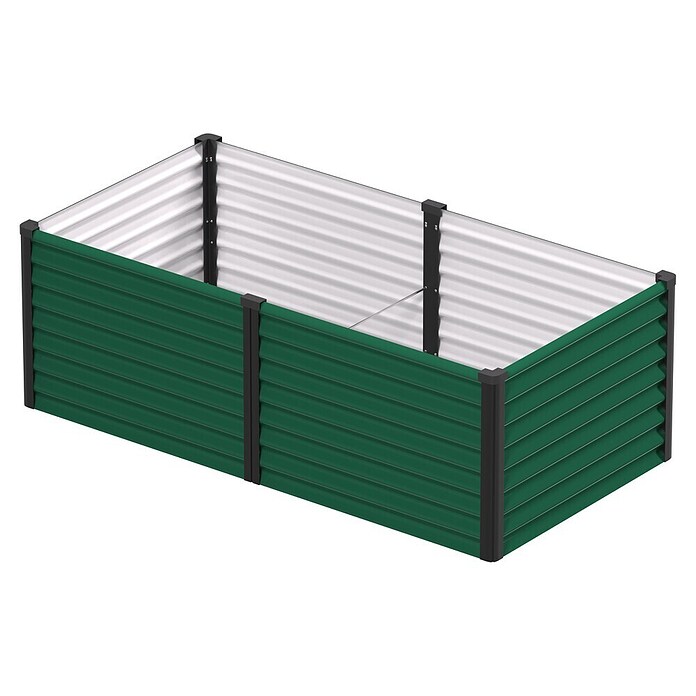 Vitavia Hochbeet Meta 630 (187,7 x 96,2 x 63 cm, Zincalume®, Seegras/Schwarz) | BAUHAUS