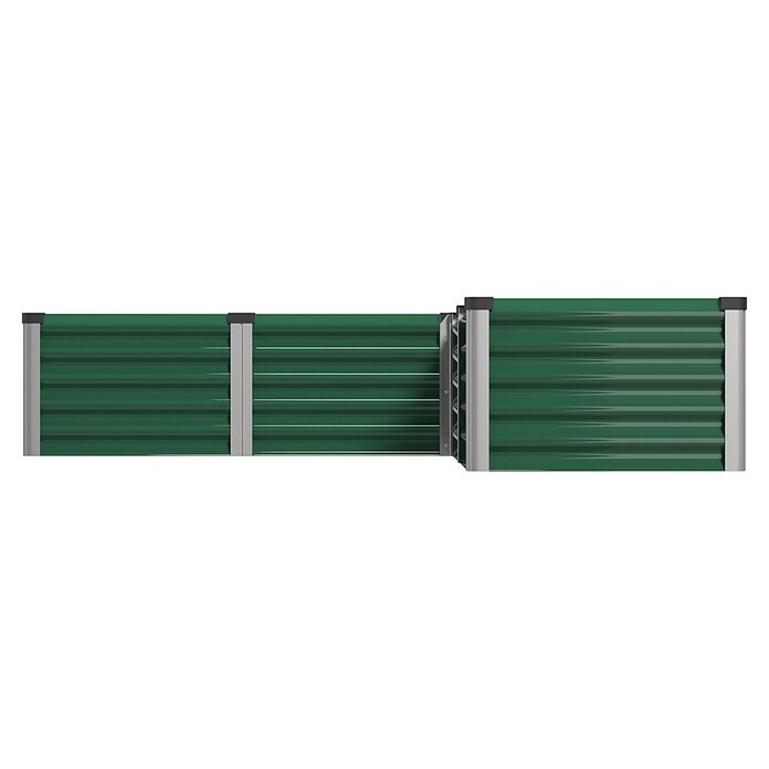 Vitavia Hochbeet Meta In & Out 401 (185 x 185 x 40 cm, Zincalume®, Seegras/Alu) | BAUHAUS
