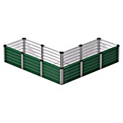 Vitavia Hochbeet Meta In & Out 401 (185 x 185 x 40 cm, Zincalume®, Seegras/Alu) | BAUHAUS