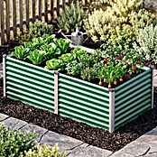 Vitavia Hochbeet Meta 630 (187,7 x 96,2 x 63 cm, Zincalume®, Seegras/Alu) | BAUHAUS