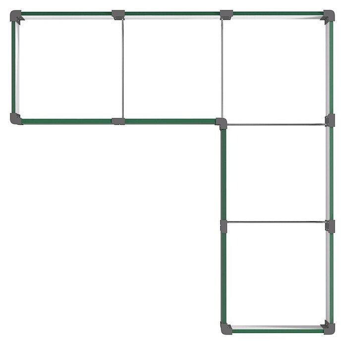 Vitavia Hochbeet Meta In & Out 401 (185 x 185 x 40 cm, Zincalume®, Seegras/Schwarz) | BAUHAUS