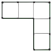 Vitavia Hochbeet Meta In & Out 401 (185 x 185 x 40 cm, Zincalume®, Seegras/Schwarz) | BAUHAUS