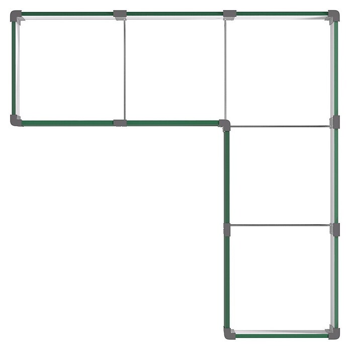 Vitavia Hochbeet Meta In & Out 401 (185 x 185 x 40 cm, Zincalume®, Seegras/Alu) | BAUHAUS