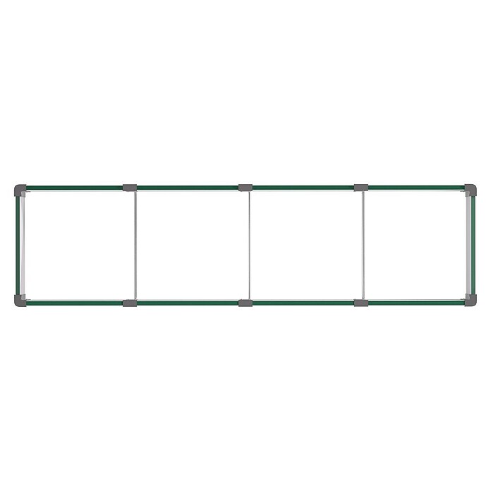 Vitavia Hochbeet Meta In & Out 401 (245 x 65 x 40 cm, Zincalume®, Seegras/Alu) | BAUHAUS