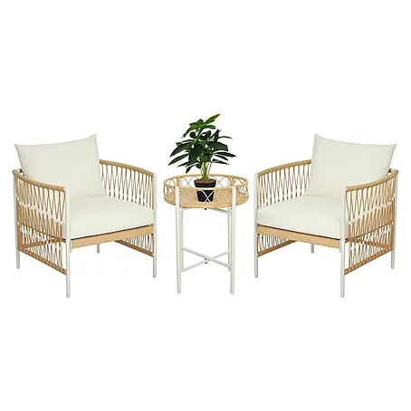 Outsunny  Loungemöbel-Set mit Tisch