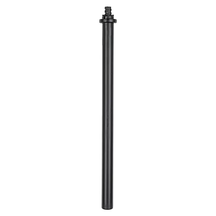 Wenko Ersatzstiel WC-Bürste - Länge: 330 mm, Kunststoff, Schwarz - Langes schwarzes zylindrisches Verlängerungsstück mit Gewinde oben und Flansch.