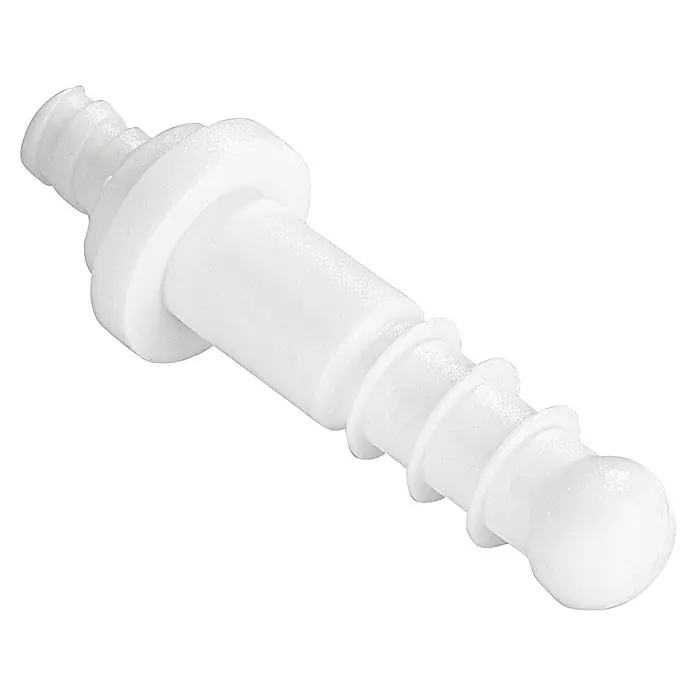 Wenko Adapter für Ersatzbürste - Kunststoff, Weiß - Weißer Kunststoffverbinder mit gerippten und bauchigen Enden sowie einem Mittelsteg.