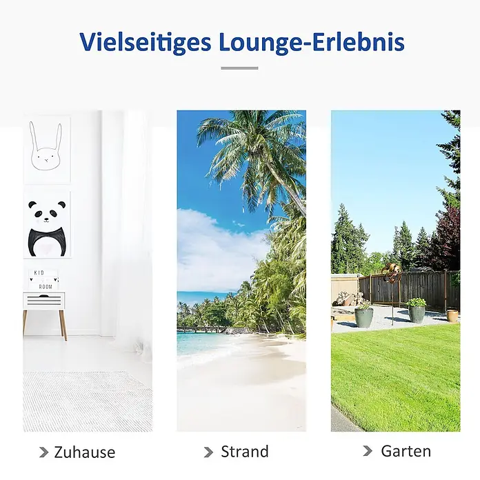 Outsunny Hängematte - L x B: 290 x 150 cm, Textil, Mehrfarbig, Passend für: für draußen - Bild, das die Vielseitigkeit eines Lounge-Erlebnisses zeigt, passend für Zuhause, Strand oder Garten.