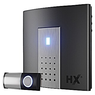 Heidemann Funk-Gong-Set HX Edge (Anthrazit, Silber, Reichweite ca.: 200 m, 70 dB - 90 dB, IP55)