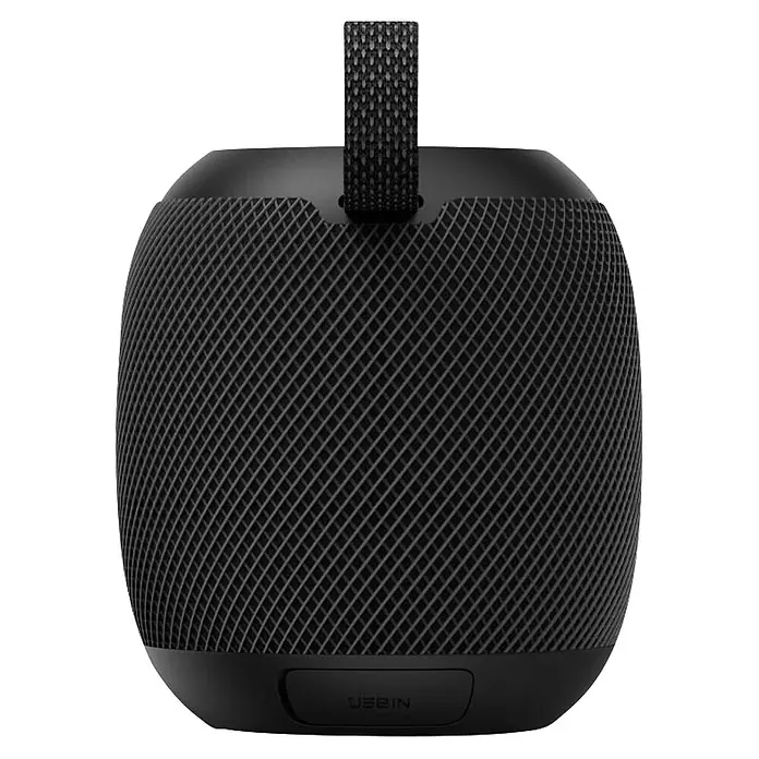 Hama Bluetooth-Lautsprecher 00188234 Bluetooth "Bomb 3.0" wasserdicht IPX7 LED 16 W -  - Schwarzer tragbarer Lautsprecher mit gewebter Netzstruktur und Trageschlaufe.