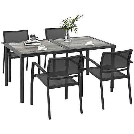 Outsunny  Gartentisch-Set