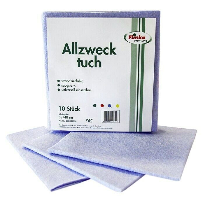 Flinka Profi-Line Allzwecktuch Traditionell10 Stk., Blau, 38 x 40 cm Front View