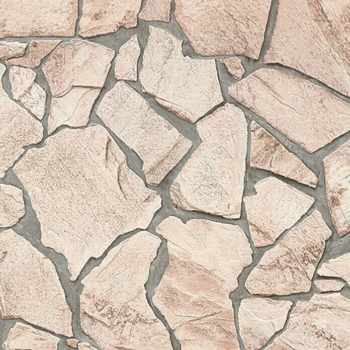 AS Creation Flis tapeta Wood-n-Stone (Bež/smeđa/siva, Izgled kamena, 10,05 x 0,53 m)