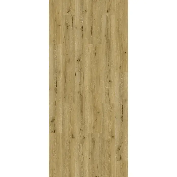 b!design Vinylboden SPC - Eiche Davos, Landhausdiele, 1.220 x 182 x 4,5 mm - Helles Holzparkett mit natürlicher Maserung und Astdetails.