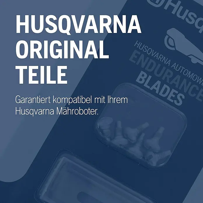 Husqvarna Ersatzmesser-Set für Mähroboter Endurance Messer 6er-Pack - Passend für: alle Husqvarna Automower Modelle, 6 Stk. - Verpackung Husqvarna Automower Endurance Blades mit silbernen Klingen und Schrauben für Mähroboter.