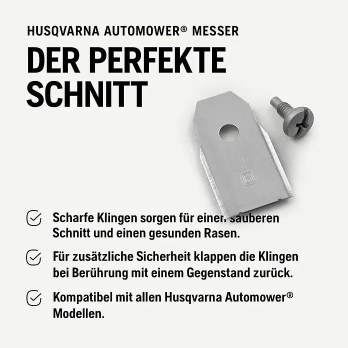 Husqvarna Ersatzmesser-Set für Mähroboter Classic Messer 9er-Pack - Passend für: alle Husqvarna Automower Modelle, 9 Stk. - Husqvarna Automower® Metallklinge und Schraube für Rasenroboter.