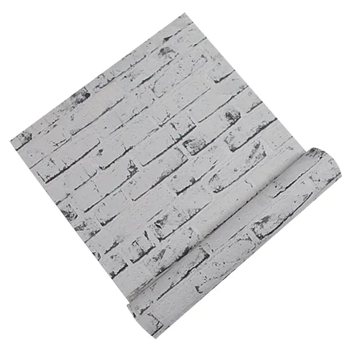 A.S. Création Casual Living Vliestapete New England Klinker - Grau/Anthrazit, Steinoptik, 10 x 0,53 m - Eine Rolle Tapete mit einem weißen Backsteinmuster, ideal für eine moderne Wandgestaltung.