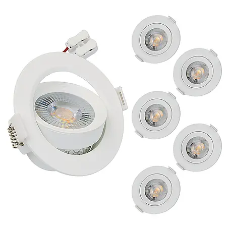Luxula  Wand- & Deckenspot LUXULA LED Downlight schwenkbar Set