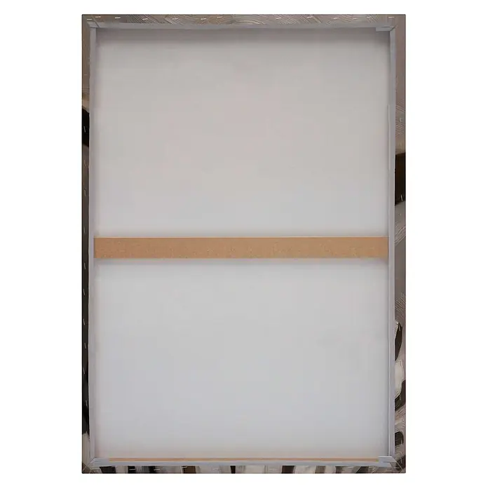 Reinders Leinwandbild Giclee on Canvas - Hat Chic, B x H: 50 x 70 cm - Rückseite einer weißen Leinwand mit Holzkeilrahmen und horizontaler Querstrebe, mit Klammern befestigt.