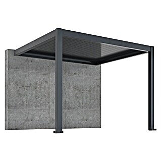 Pergola - stenska Bellano S25 (Barva ogrodja: Antracit, Aluminij, Š x G x V: 3 x 3 x 2,5 m)