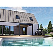Pergola - stenska Bellano S25  (Barva ogrodja: Antracit, Aluminij, Š x G x V: 3 x 3 x 2,5 m) | 4817 - Terrassenüberdachungen | GBDF - Vordächer | GBD - Bauelemente | GB - Bauelemente | G - Holz/Bauelem | BAUHAUS