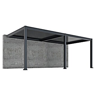 Pergola - stenska Bellano S25 (Barva ogrodja: Antracit, Aluminij, Š x G x V: 6 x 3 x 2,5 m)