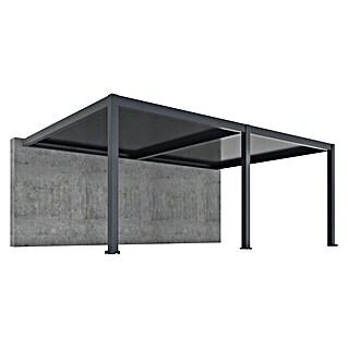 Pergola - stenska Bellano S25 (Barva ogrodja: Antracit, Aluminij, Š x G x V: 6 x 4 x 2,5 m)
