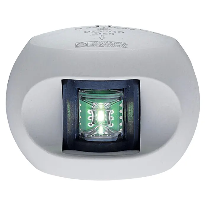 Aqua Signal Serie 34 Faro de navegación de popa - LED, 2 sm, Con homologación BSH - Luz de navegación blanca para barco con lente clara, placa de circuito verde y LED brillante.