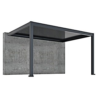 Pergola - stenska Bellano S25 (Barva ogrodja: Antracit, Aluminij, Š x G x V: 4 x 3 x 2,5 m)