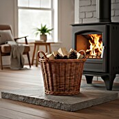 Lienbacher Cesta de mimbre (Marrón, Diámetro: 41 cm)