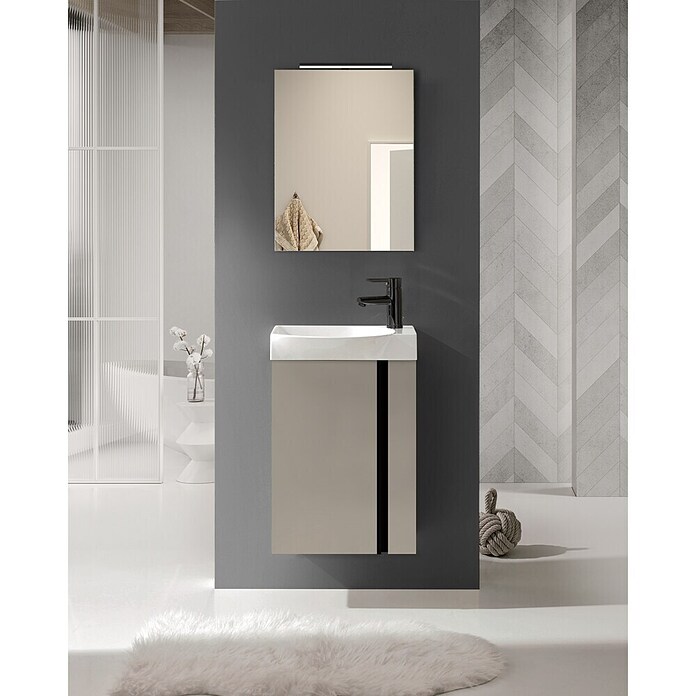 Riva Badmöbel-Set Elegance (Gesamtbreite Badmöbel: 45,2 cm, Fume, Matt) | BAUHAUS