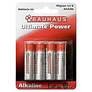 BAUHAUS Baterije Ultimate Power (Mignon AA, Alkal-mangan, 1,5 V, 4 Kom.)