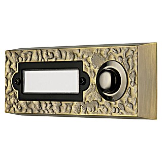 REV Tipkalo za zvono (S pločicom s imenom, 20 x 100 x 38 mm, Bronca, Metal)