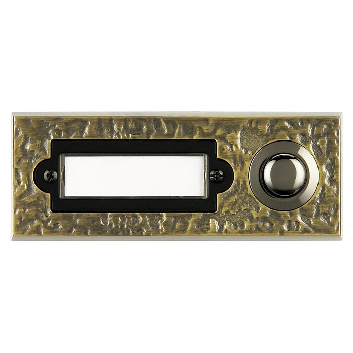 REV Tipkalo za zvono  (S pločicom s imenom, 20 x 100 x 38 mm, Bronca, Metal) | BAUHAUS