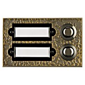 REV Tipkalo za zvono dvostruko  (S pločicom s imenom, 61 x 98 x 20 mm, Bronca, Metal) | BAUHAUS