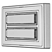 REV Tipkalo za zvono dvostruko  (S pločicom s imenom, 71 x 102 x 20 mm, Plastika, Srebrna, 8 V - 12 V) | BAUHAUS