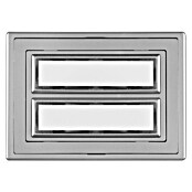 REV Tipkalo za zvono dvostruko  (S pločicom s imenom, 71 x 102 x 20 mm, Plastika, Srebrna, 8 V - 12 V) | BAUHAUS