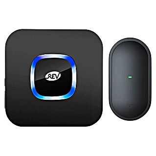 REV Set bežičnog zvona Piezo (Prekrivanje: 100 m, 0 dB - 110 dB, IP20, Crno)