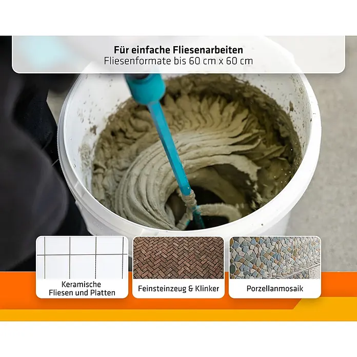 PCI Flexkleber 100 20 kg C2TE - 20 kg - Fliesenkleber wird im Eimer gemischt, geeignet für Keramik-, Feinsteinzeug- und Mosaikfliesen bis 60x60 cm.