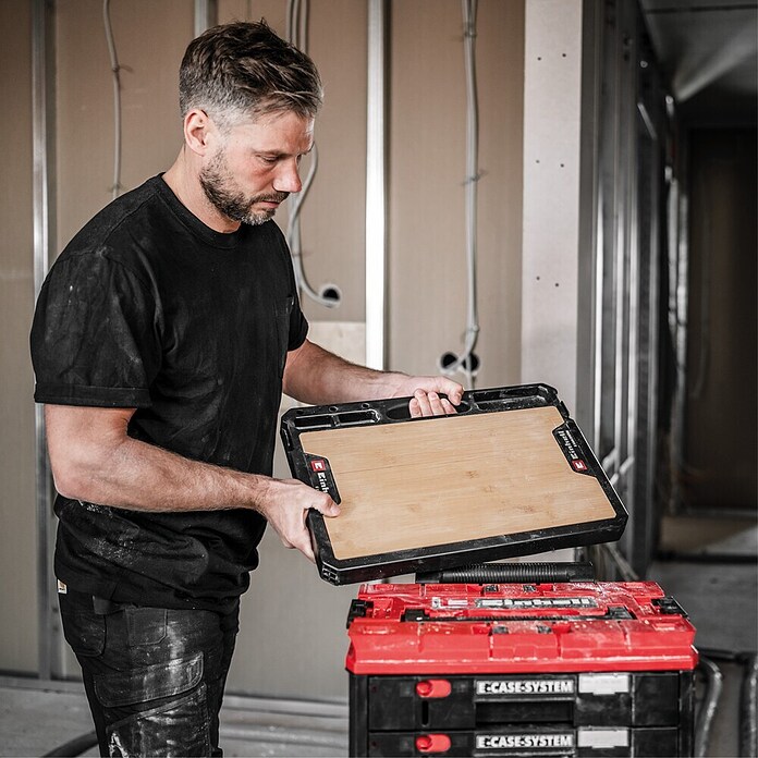 Einhell Pokrov E-Case z delovno ploščo  (500 x 360 x 42 mm) | 1916 - Kunststoffboxeb_Systeme | BADK - Werkzeug-Behältnisse | BAD - Handwerkzeuge | BA - Handwerkzeuge | B - Werkz/Masch/Maschzubeh/Auto | BAUHAUS