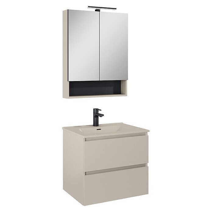 Riva Yasumi LED-Spiegelschrank Yasumi/Lynn (B x H: 60 x 76,8 cm, Fume, Spanplatte) | BAUHAUS